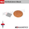 10mm x 10mm x 0.5mm N52 Thin Square Block Rare Earth Neodymium Magnet 10x10x0.5mm