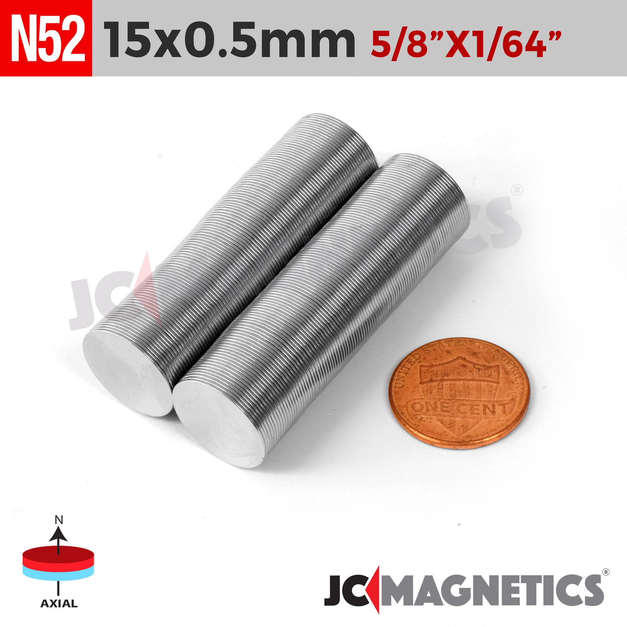 15x5 mm Neodym Magnet N52, vernickelt, 4,99 €