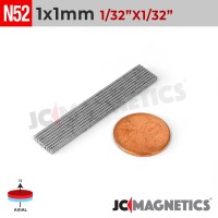 3mm X 1mm N52 neodymium small magnets round discs 1/8in x 1/32in - 3x1mm