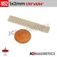 100pcs 1mm x 2mm 1/32in x 5/64in N52 Discs Cylinder Rare Earth Neodymium Magnets 1x2mm
