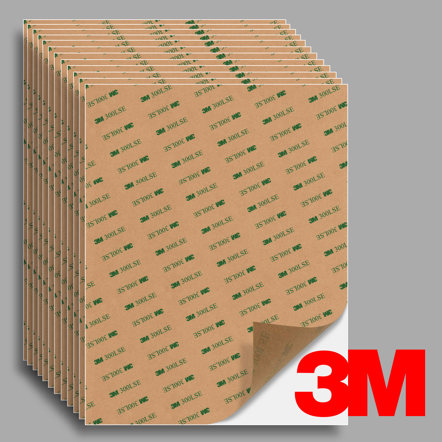 3M 300LSE Double Sided SUPER STICKY HEAVY DUTY ADHESIVE SHEET 4x8  100MM*200MM