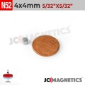 4mm x 4mm 5/32in x 5/32in N52 Discs Cylinder Rare Earth Neodymium Magnet 