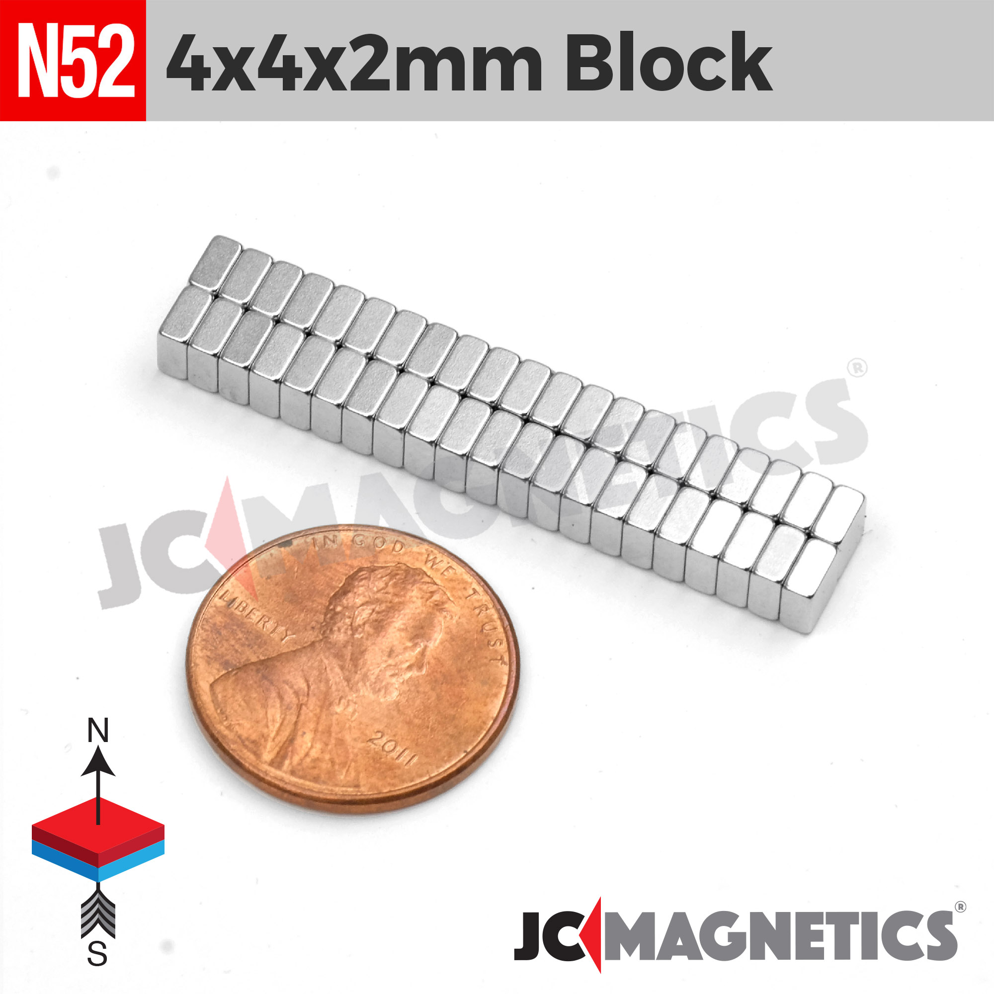 Power Magnetmatte 250 x 155 x 4mm mit 4 - 20 x 2mm Neodympunkten