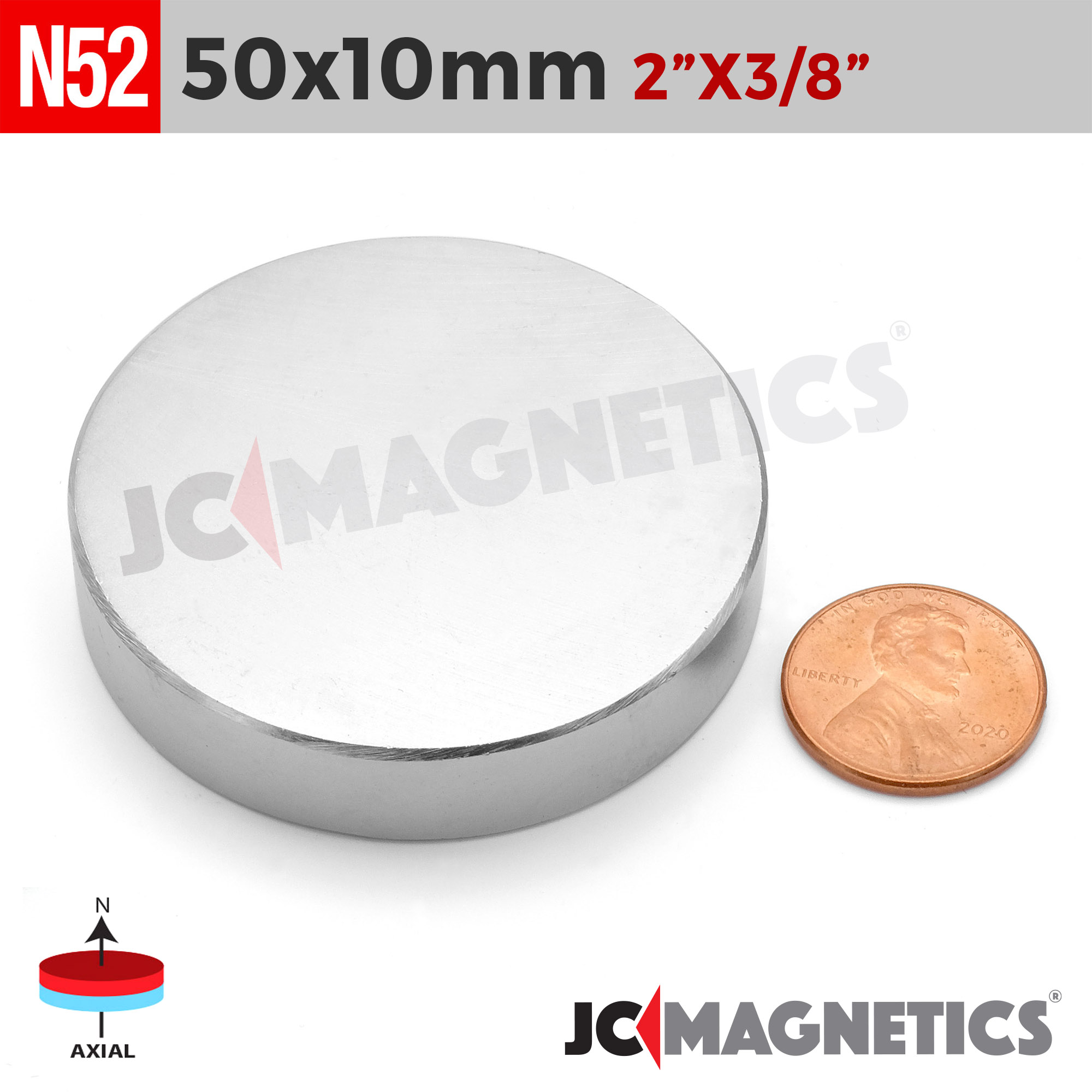 50mm Magnet Super Strong Rare Earth Neodymium Bar Block Super Magnets N35  Grade