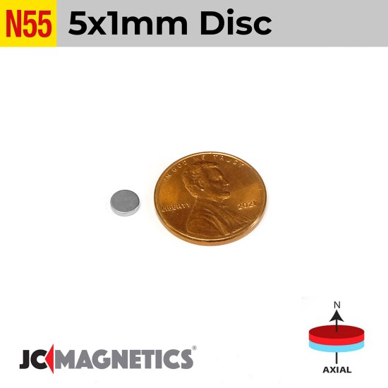 100pcs N55 5mm x 1mm 13/64in x 1/32in Thin Discs Rare Earth Neodymium Magnet 5x1mm 100pcs N55 5mm x 1mm 13/64in x 1/32in Thin Discs Rare Earth Neodymium Magnet 5x1mm