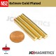 6mm x 1mm 15/64in x 1/32in N52 Gold Plated Thin Discs Rare Earth Neodymium Magnet 6x1mm