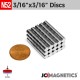 3/16in x 3/16in N52 Discs Cylinder Rare Earth Neodymium Magnet