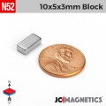 10mm x 5mm x 3mm N52 Block Rare Earth Neodymium Magnet 
