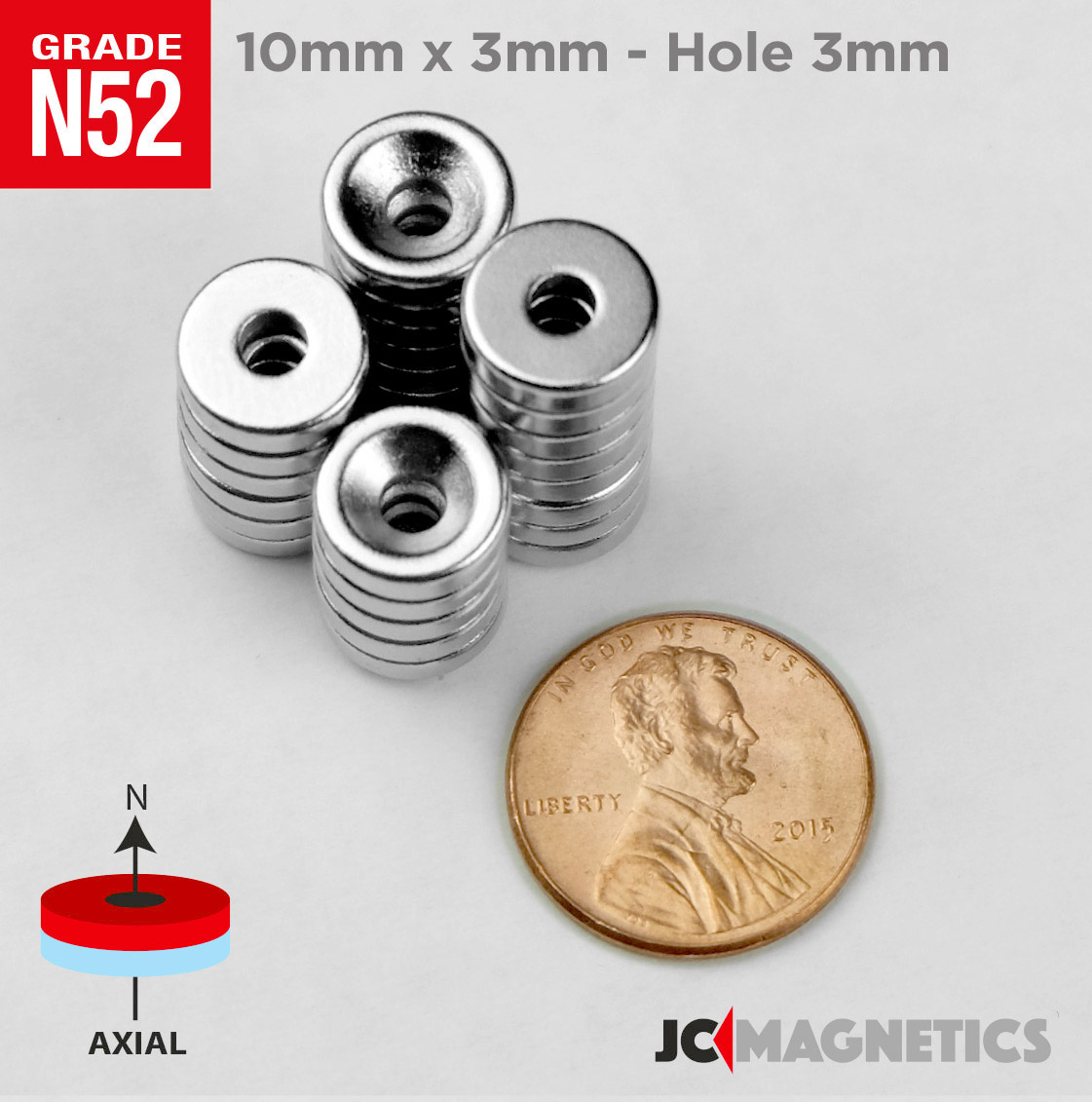 Super Magnete Cubo al Neodimio Lato 10 mm Potenza 3 Kg