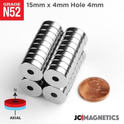 15x5 mm Neodym Magnet N52, vernickelt, 4,99 €