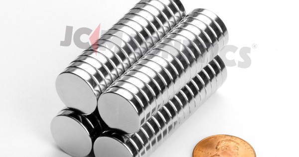 Ndfeb 15 mm Dia Neodymium Magnet Round Small 15X3mm (10 Pieces), Size: 15mm  X 3mm, N42