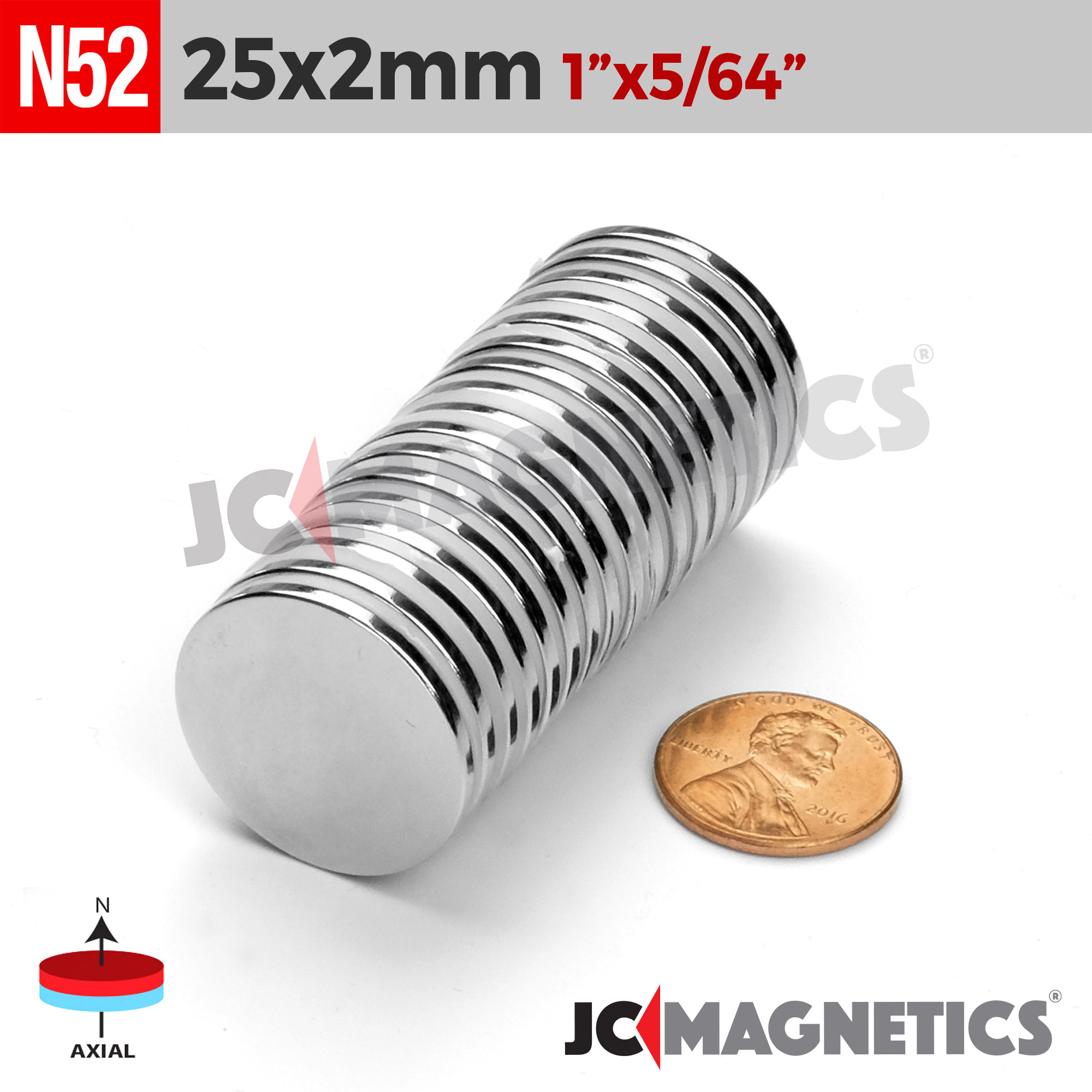 D61G-N52 - Neodymium Disc Magnet