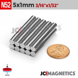 5 x 3 x 2mm Block Small Neodymium Magnet N52 Ni - Magnets - MPCO