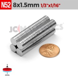 8x5mm Small Round Magnet disc 8mm*5mm Neodymium Magnet Dia 8mmx3mm  Permanent NdFeB Magnet 8 * 4 mm N35 (8x3 33pcs)