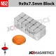 25pcs N52 9mm x 9mm x 7.5mm Square Block Rare Earth Neodymium Magnet 